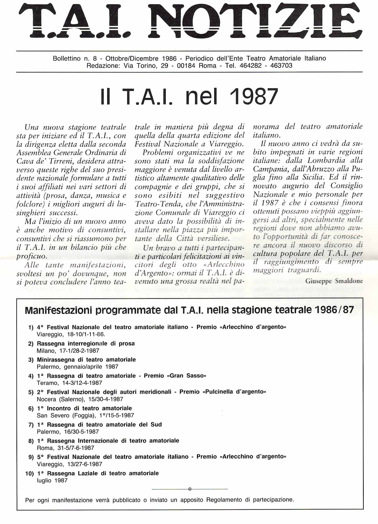 T.A.I. Notizie. Periodico dell